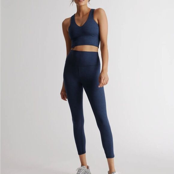 Quince Ultra-Soft High-Rise Legging Heather Navy size small NWT in packaging - Picture 5 of 9